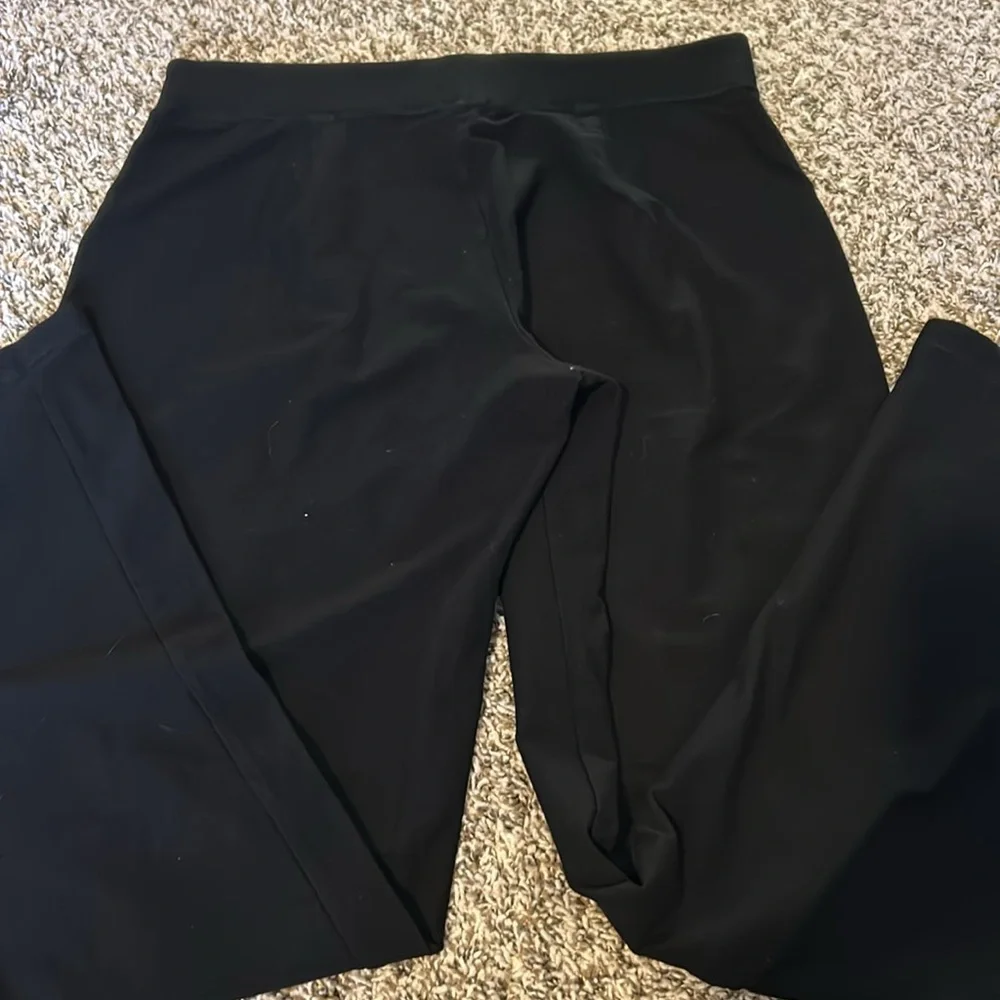 Eileen Fisher Black Wide Leg Black Pull up Pants size S - Picture 4 of 4
